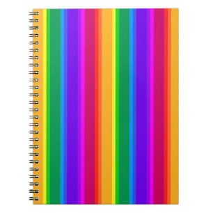 Irregular rainbow stripes notebook