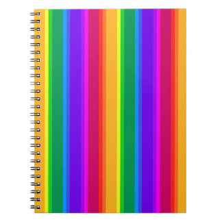 Irregular rainbow stripes notebook