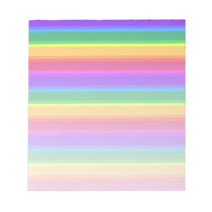 Irregular rainbow stripes notepad