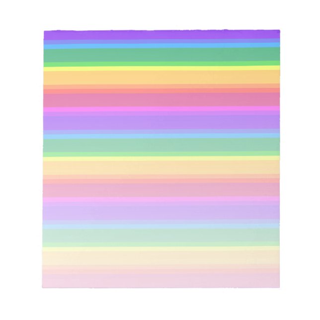 Irregular rainbow stripes notepad (Front)