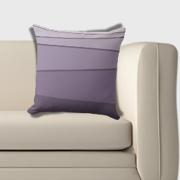 Irregular Stripes Light to Dark Violet Shades Cushion