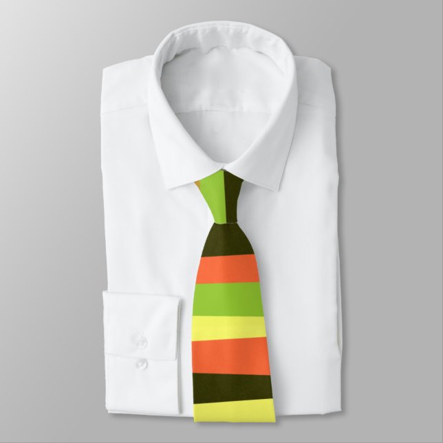 Irregular Stripes Tie (Tied)