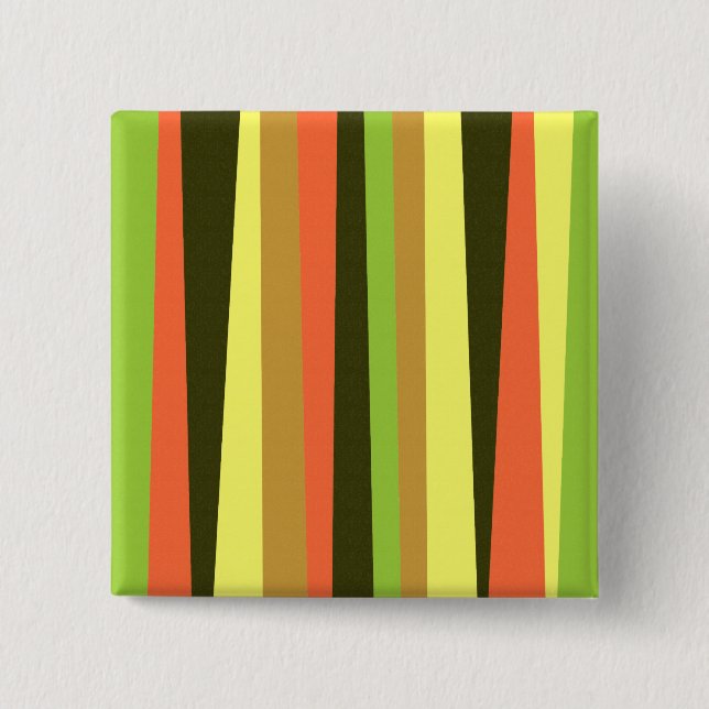 Irregular Stripes (Vertical) 15 Cm Square Badge (Front)