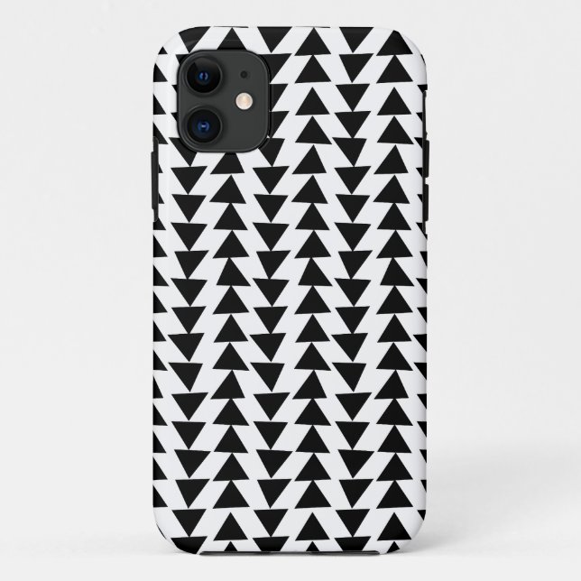 Irregular Triangles - Black on White Case-Mate iPhone Case (Back)