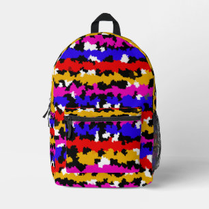 Irregular Urban Abstract Fractal Pattern Design Printed Backpack