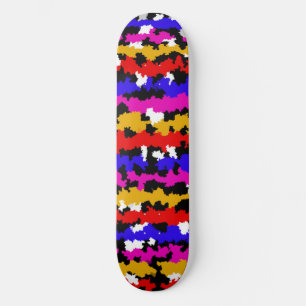 Irregular Urban Abstract Fractal Pattern Design Skateboard