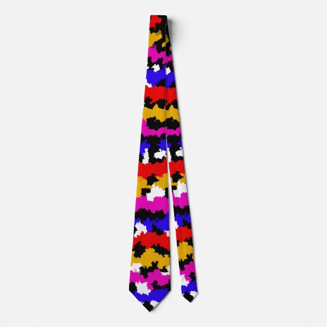 Irregular Urban Abstract Fractal Pattern Design Tie (Front)