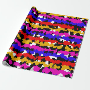 Irregular Urban Abstract Fractal Pattern Design Wrapping Paper