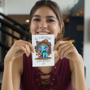 Irrelephant Age: Happy Birthday Jake Thank You Card