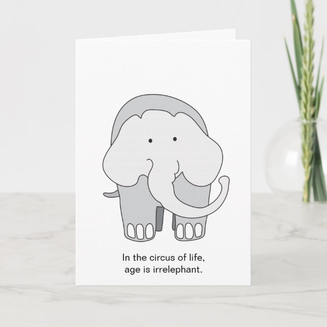 Irrelephant Elephant Birthday Card (Front)