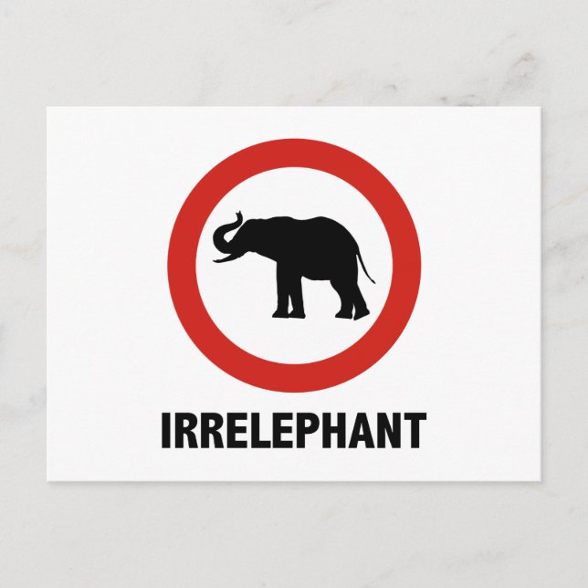 Irrelephant Postcard (Front)