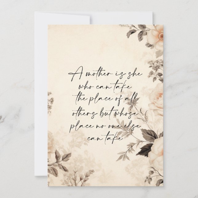 Irreplaceable Mother Holiday Card (Front)