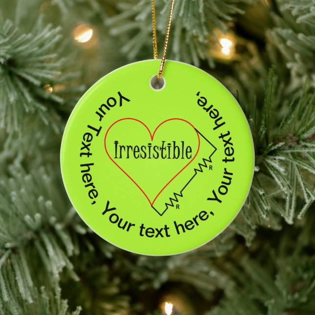 Irresistible Heart Ceramic Ornament (Tree)