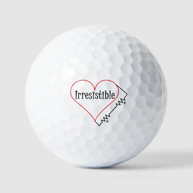 Irresistible Heart Golf Balls (Front)