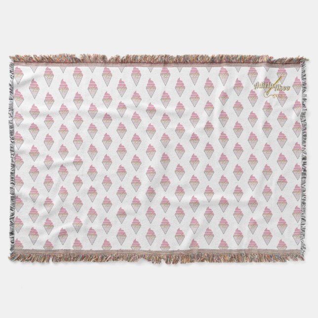 Irresistible Ice Cream Decorative Throw  Blanket (Front)