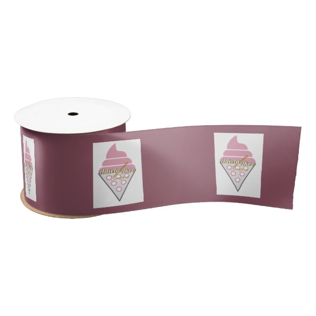 Irresistible Ice Cream Grape Ribbon by Adiela Akoo Satin Ribbon (Spool)