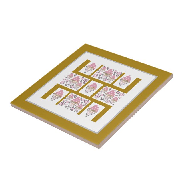 Irresistible Ice Cream Liquorice n Caramel  Ceramic Tile (Side)