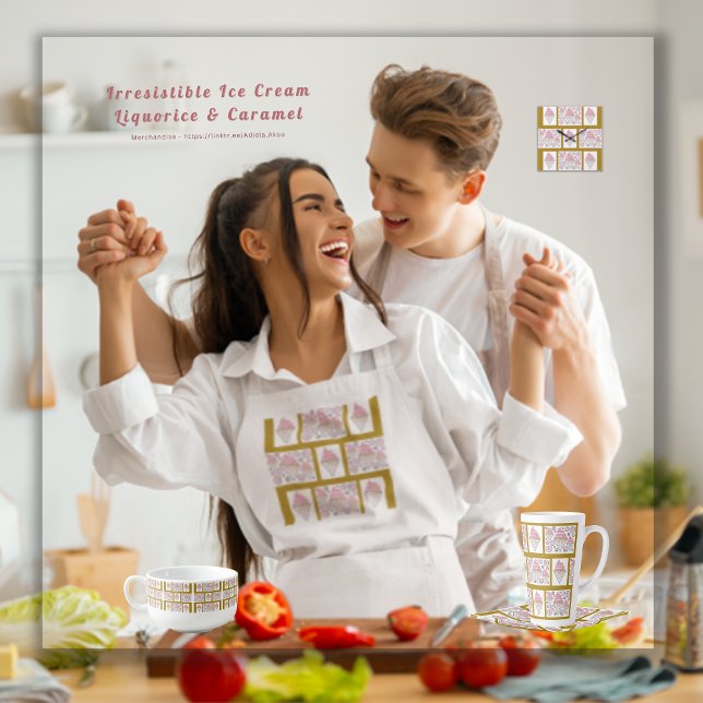 Irresistible Ice Cream Liquorice n Caramel Clock (Irresistible Ice Cream Liquorice & Caramel Apron, Clock, Tray & Mugs by Poet Adiela Akoo. BUY NOW!)