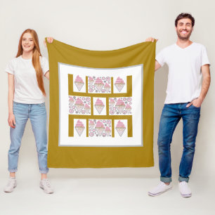 Irresistible Ice Cream Liquorice n Caramel Fleece Blanket