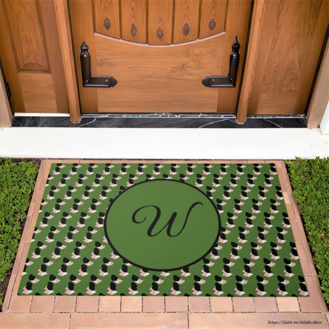 Irresistible Ice Cream Melted Macha Sprinkles Doormat (Irresistible Ice Cream Melted Macha Sprinkles Doormat by Adiela Akoo -customize with classy initial)