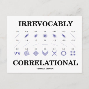 Irrevocably Correlational (Correlation Statistics) Postcard