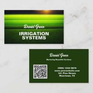Irrigation Services Custom QR Business Card