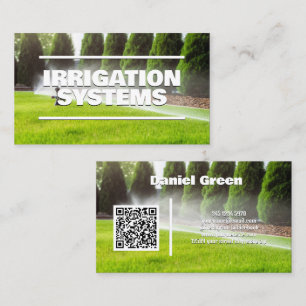 Irrigation Watering Services Custom QR Business Card