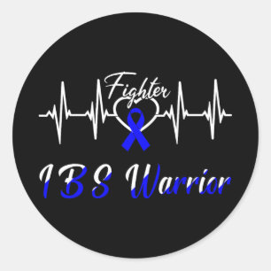 Irritable Bowel Syndrome Ibs Warrior Heartbeat Fig Classic Round Sticker