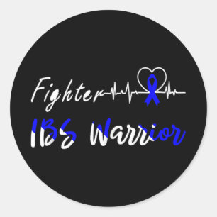 Irritable Bowel Syndrome Ibs Warrior Heartbeat Fig Classic Round Sticker