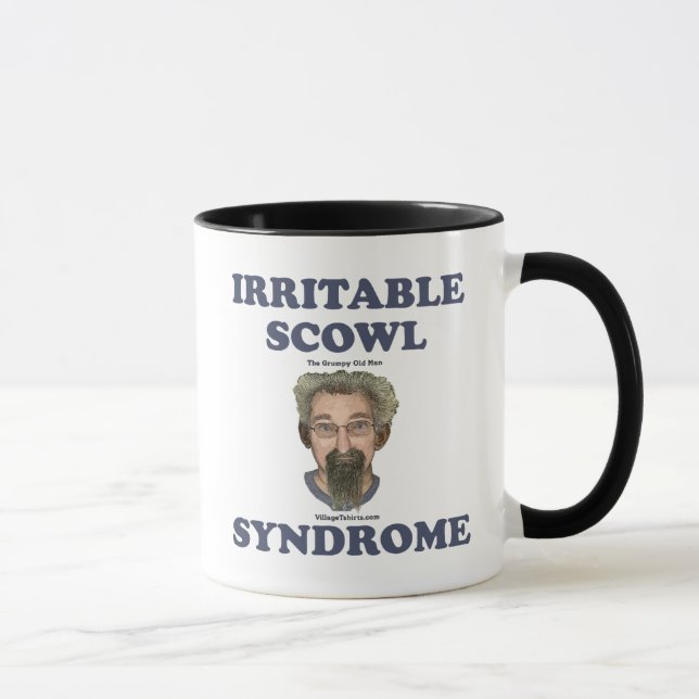 Irritable Scowl Grumpy Old Man Mug (Right)