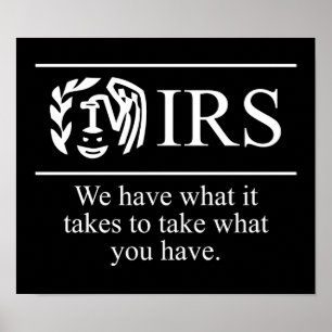 IRS $24.95 Graphic Art Wall Poster