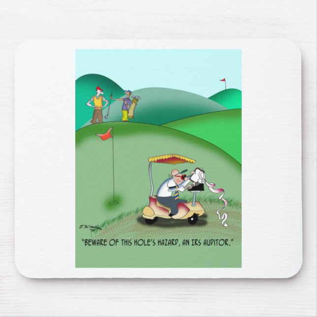 IRS Auditor in a Golf Sand Trap Mouse Pad (Front)