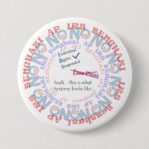 IRS Scandal HUSH 7.5 Cm Round Badge