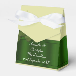 Irsh Green shamrock wedding Favour Box