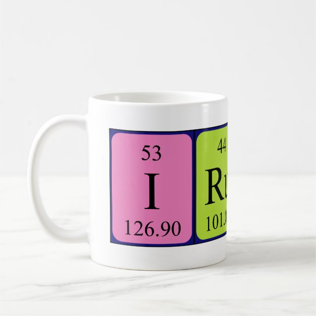 Irulan periodic table name mug (Left)