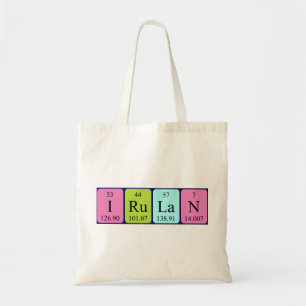Irulan periodic table name tote bag