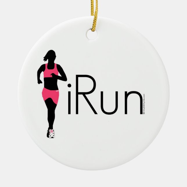 iRun Ceramic Tree Decoration (Front)