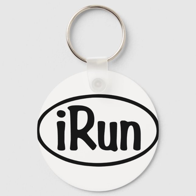 iRun Oval Key Ring (Front)