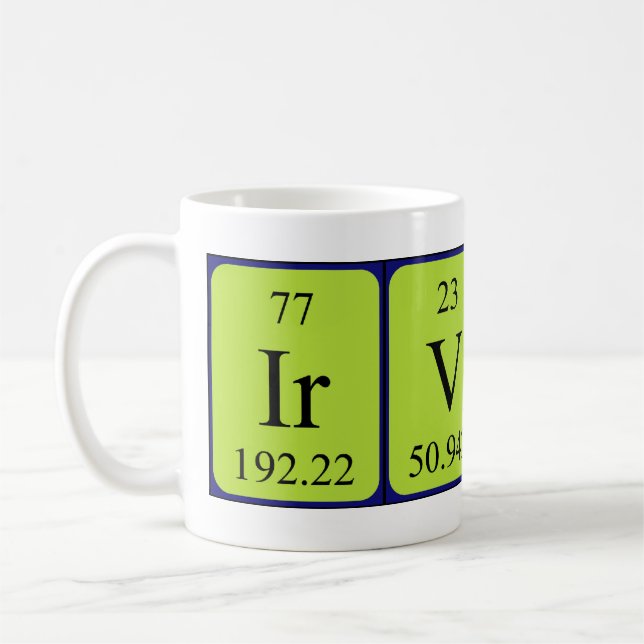 Irvin periodic table name mug (Left)
