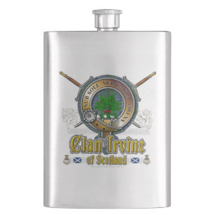 Irvine Clan Badge Hip Flask
