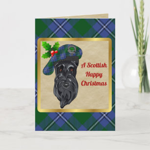 Irvine Clan Badge & Tartan Personalised Xmas Card