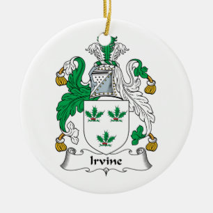 Irvine Family Crest Ceramic Ornament