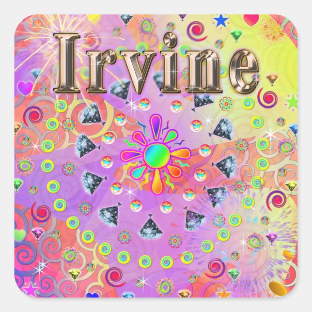 Irvine Lucky Golden Sticker (Front)