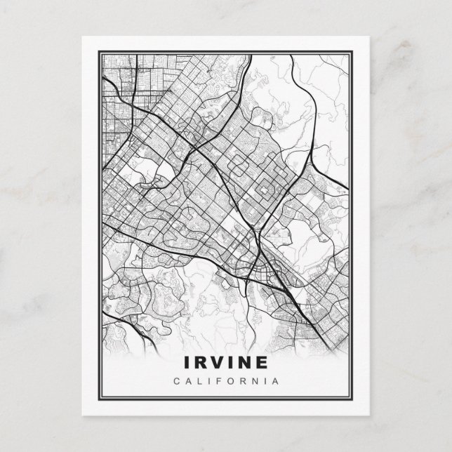 Irvine Map Postcard (Front)