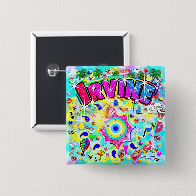 Irvine Mystic Dance 15 Cm Square Badge (Front & Back)