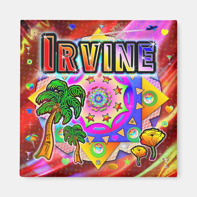 Irvine Tropical Friends Magnet (Front)