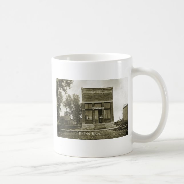 IRVING KANSAS POST OFFICE PHOTO MARSHALL COUNTY KS COFFEE MUG (Right)