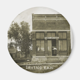 IRVING KANSAS POST OFFICE PHOTO MARSHALL COUNTY KS MAGNET
