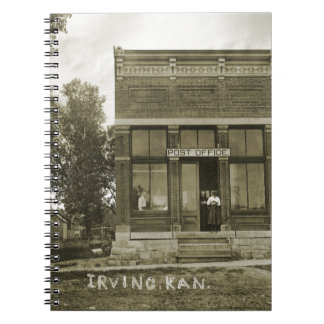 IRVING KANSAS POST OFFICE PHOTO MARSHALL COUNTY KS NOTEBOOK