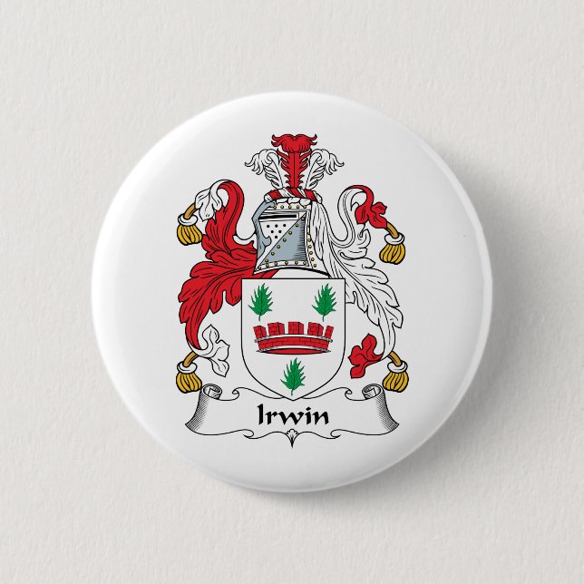 Irwin Family Crest 6 Cm Round Badge (Front)